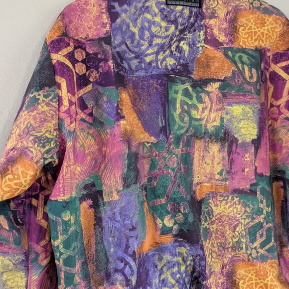 Vintage 90s Abstract Patchwork Forrester's GoreTex Jacket Gorpcore Granola M - Picture 8 of 14